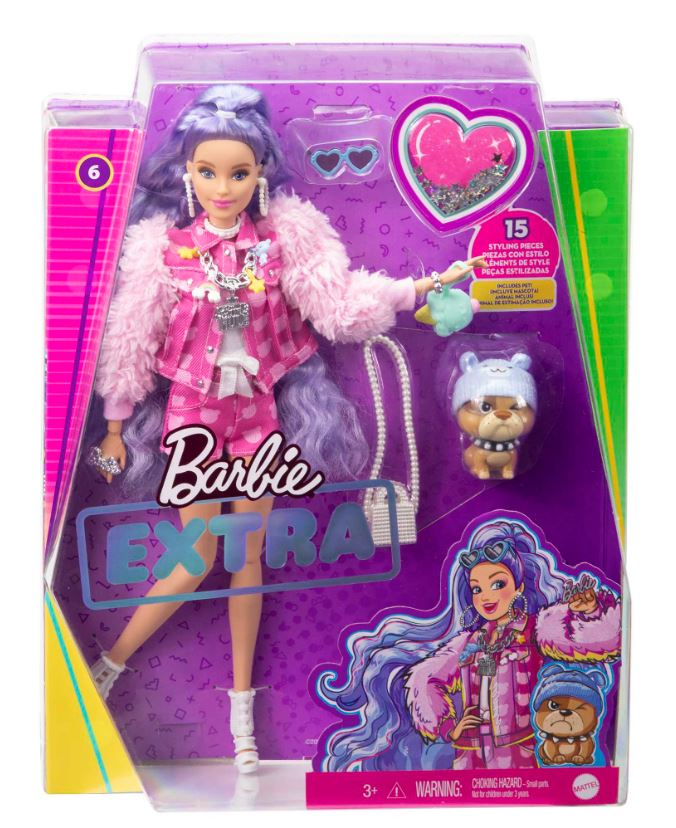 Barbie Extra Moda lalka fiolet włosy GXF08 /4