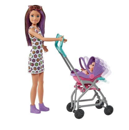 Barbie opiekunka Skipper wózek+bobas GXT34/3