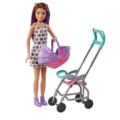 Barbie opiekunka Skipper wózek+bobas GXT34/3