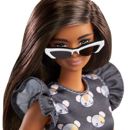 Barbie lalka Fashionistas w sukience GYB01 /6