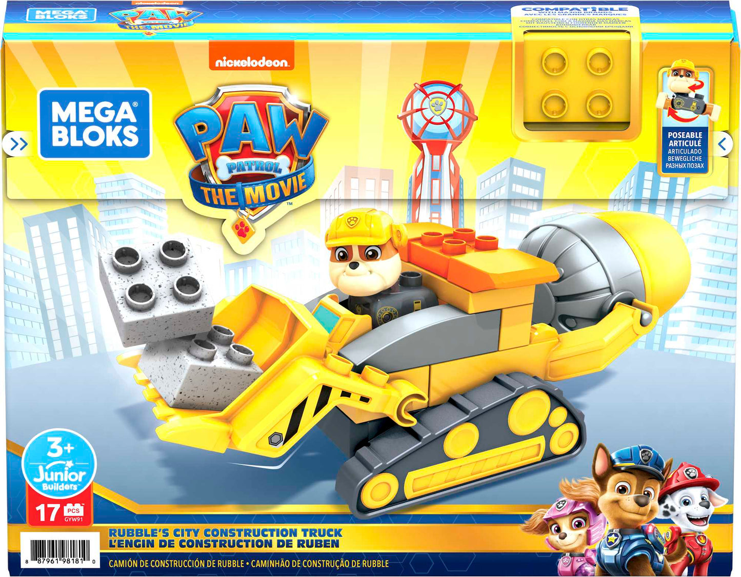 MEGA BLOKS Psi Patrol klocki betoniarka GYW91