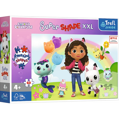 Puzzle super shape xxl 60 elementów weseli przyjaciele gabi