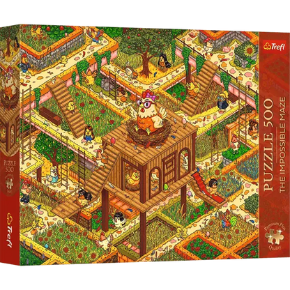 PUZZLE 500 PremPlus Maze Śmieszne Kurczaki 37629