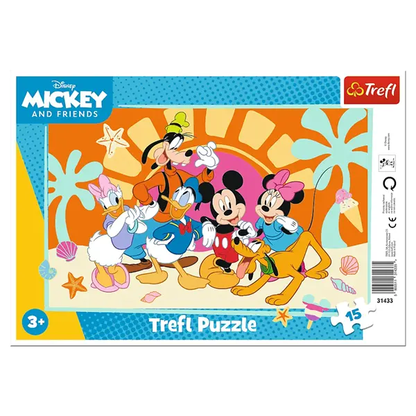 Puzzle ramkowe 15 el. Myszka Miki, Ciekawski Miki