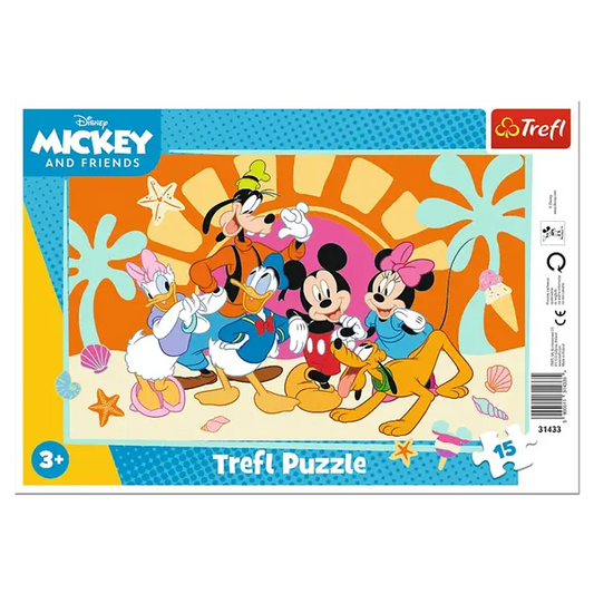 Puzzle ramkowe 15 el. Myszka Miki, Ciekawski Miki