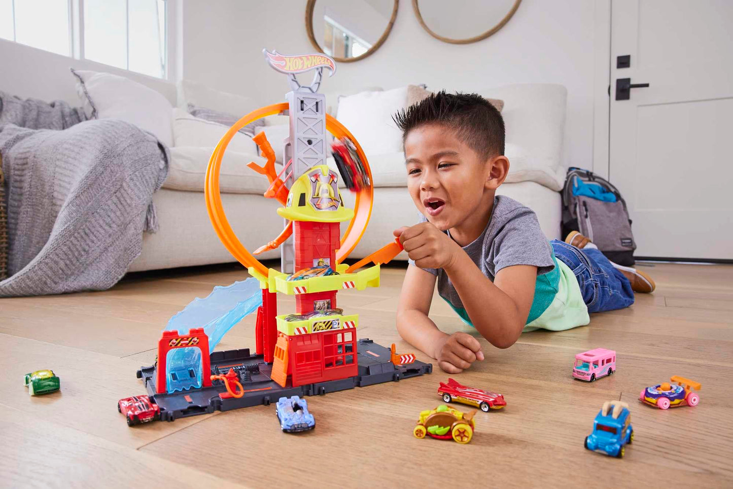 Hot wheels city remiza strażacka zestaw