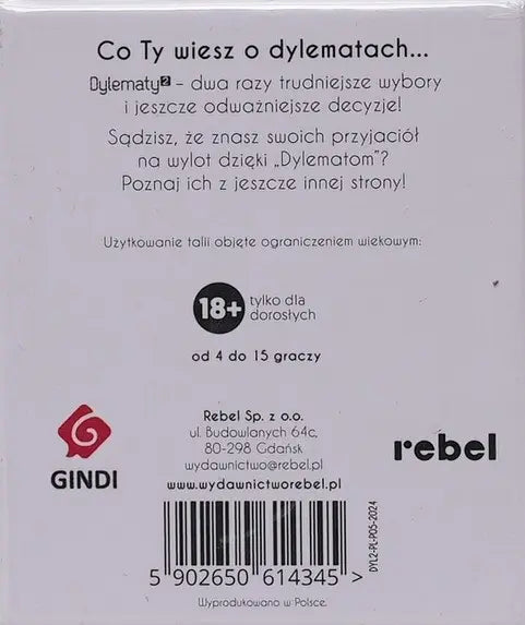 Gra Dylematy 2 18+