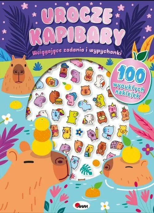 100 wypukłych naklejek Urocze kapibary 16281