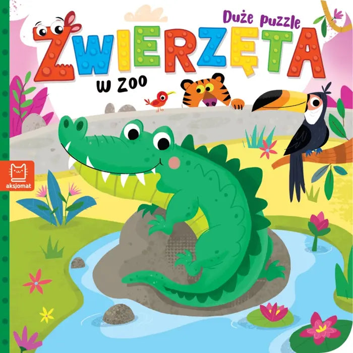 Zwierzęta w zoo duże puzzle