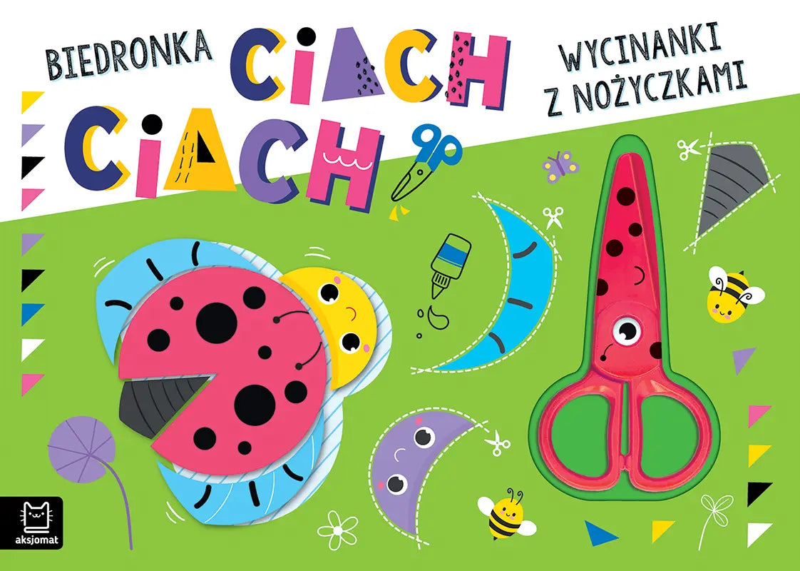 Wycinanki z nożyczkami. Biedronka ciach, ciach