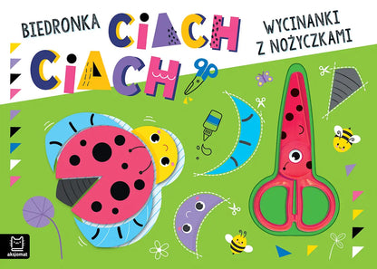 Wycinanki z nożyczkami. Biedronka ciach, ciach