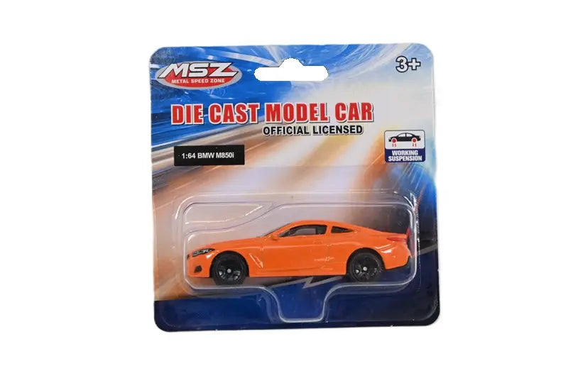 Model BMW 850i Coupe pomarańczowy 1:64