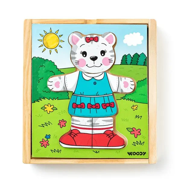 Puzzle garderoba kotki - 18 elementów