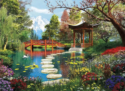 Clementoni puzzle 1000 hq gardens of fuji