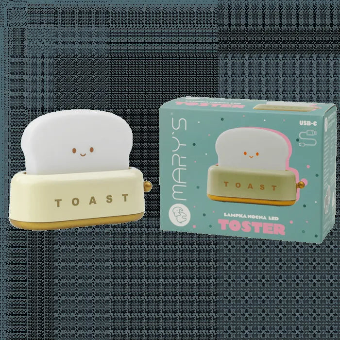 Lampka nocna LED - Toster żółty