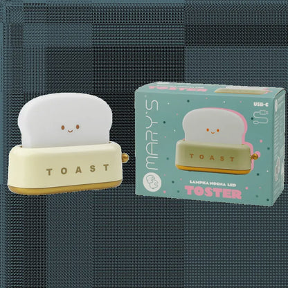 Lampka nocna LED - Toster żółty