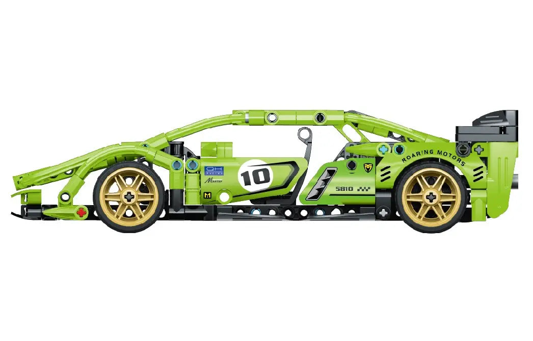 Immaster klocki super auto zielone 457 elementów