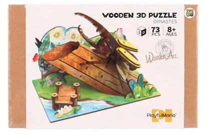 Puzzle drewniane 3D Chrząszcz na drzewie 12619