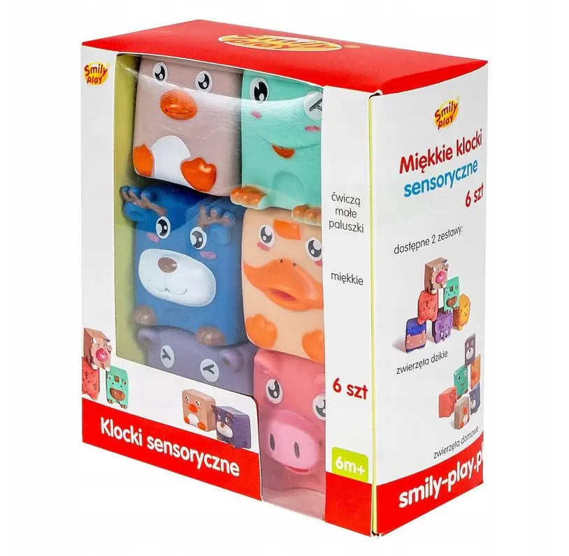 Smily play miękkie klocki sensoryczne 6 szt