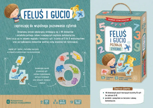 Feluś i Gucio poznają cyferki, Drewniany zestaw edukacyjny