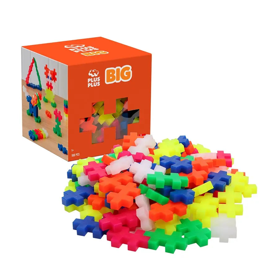 Plus-plus big zestaw kolory neonowe 100 elementów