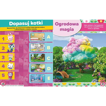 Książka aktywizująca Koci Domek Gabi. 300 naklejek