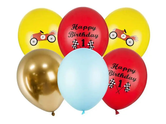 Balony 30cm - Happy Birthday - 6 szt.