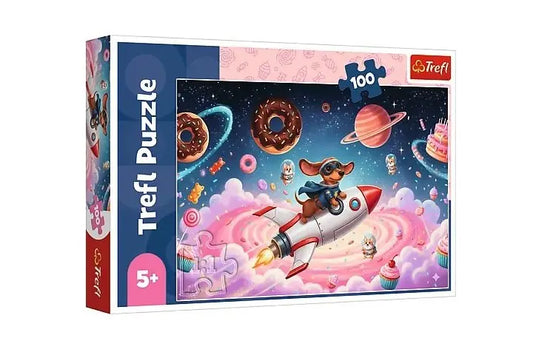 PUZZLE 100 Jamnik na rakiecie 16558