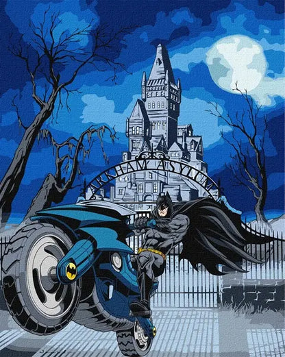 Malowanie po numerach 40x50 - Batman Batcycle