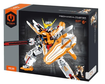 Immaster klocki mech wojownik żółty 833 elementy