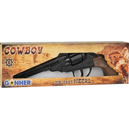 Rewolwer kowboja metalowy 8 naboi