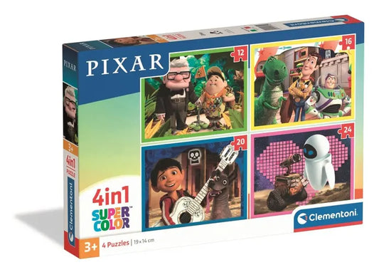 Puzzle 4w1 SuperKolor Pixar