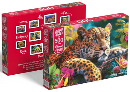 Puzzle 500 Cherrypazzi Reclining Leopard