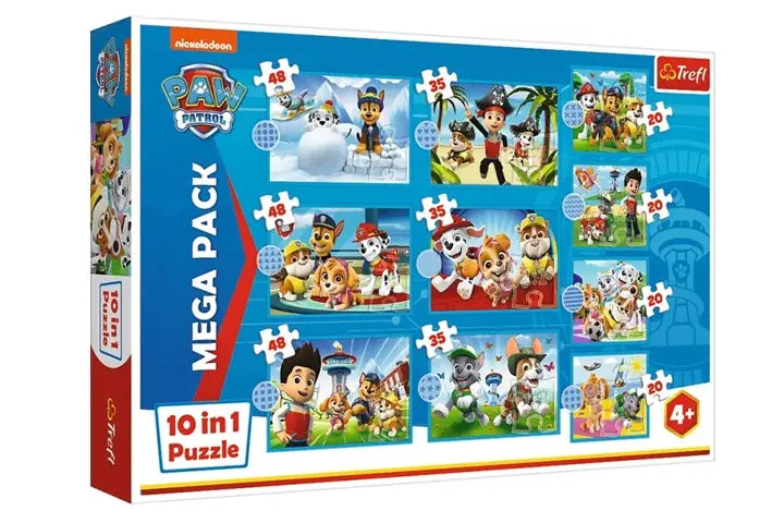 Puzzle 10w1 Dzielna drużyna Psiego Patrolu