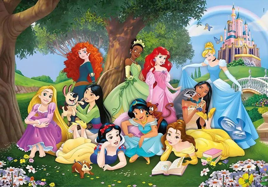 Puzzle 104 elementy superkolor disney princess