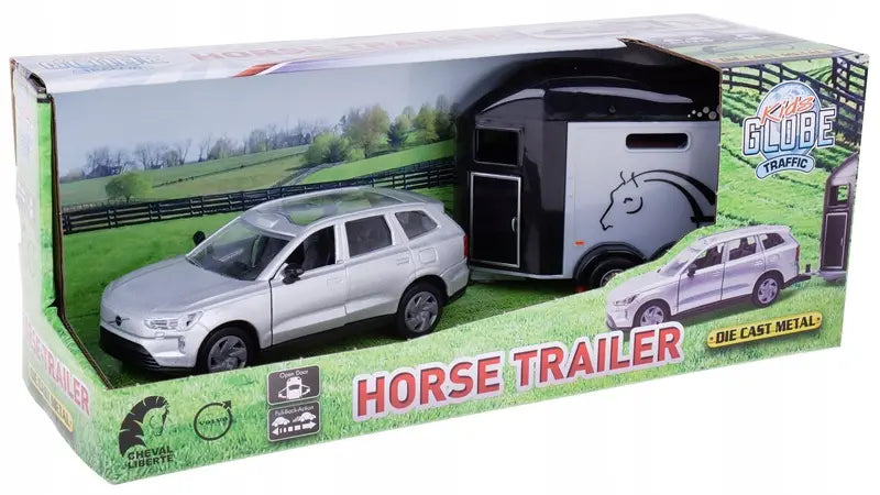 Volvo EX 90 z przyczepą do transportu koni - 28cm