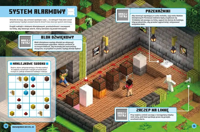 Książeczka Minecraft naklejkowa przygoda - Czerwienit
