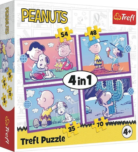 PUZZLE 4w1 Ze Snoopym jest wesoło 34691