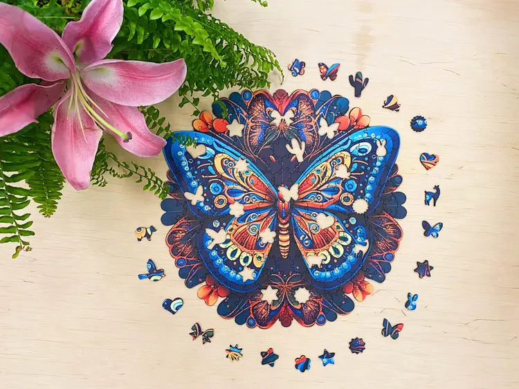Puzzle drewniane - Peace and Harmony, Motyl 206 el.