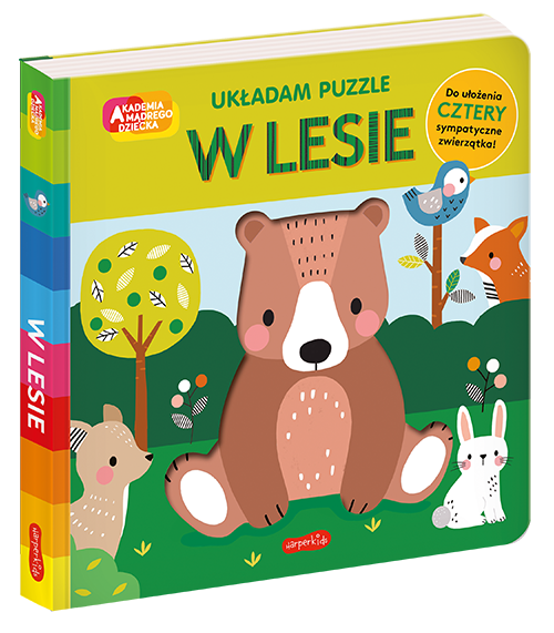 Akademia mądrego dziecka układam puzzle w lesie
