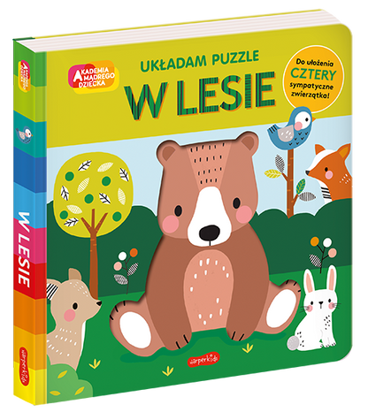 Akademia mądrego dziecka układam puzzle w lesie