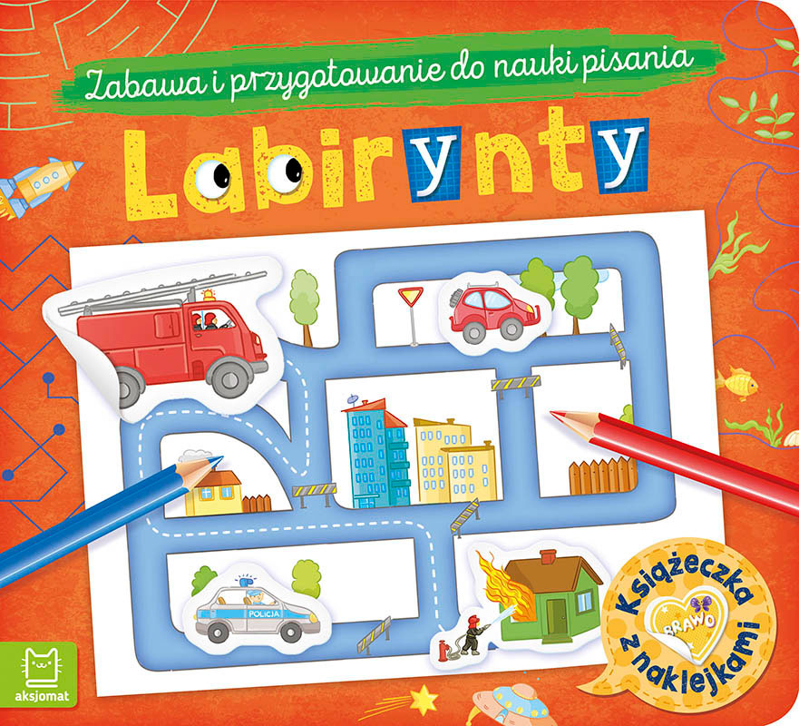 Ks.z naklejk.Labirynty Zabawa i przyg.3033 68161
