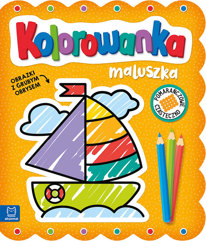 Aksjomat kolorowanka maluszka obrazki z grubym obrysem pomarańczowe ciasteczko