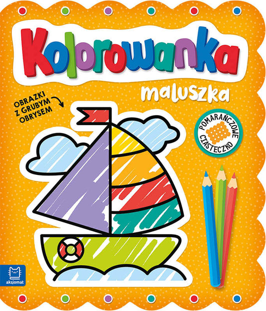 Aksjomat kolorowanka maluszka obrazki z grubym obrysem pomarańczowe ciasteczko