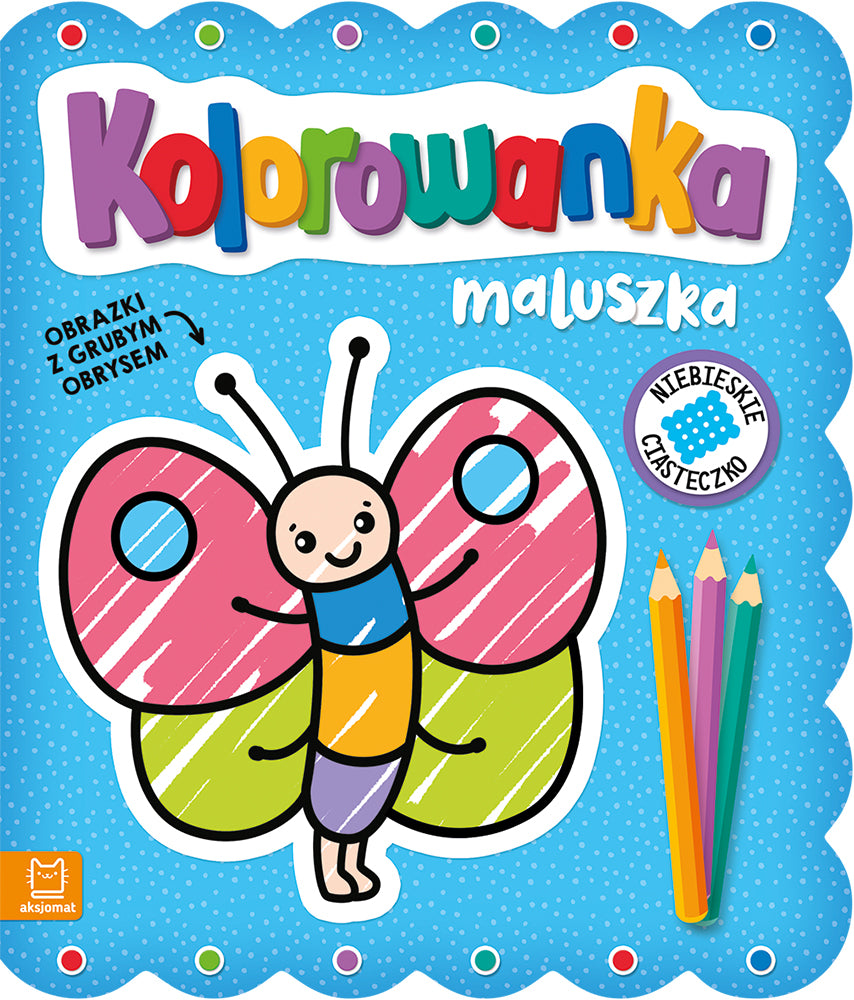 Aksjomat kolorowanka maluszka obrazki z grubym obrysem niebieskie ciasteczko