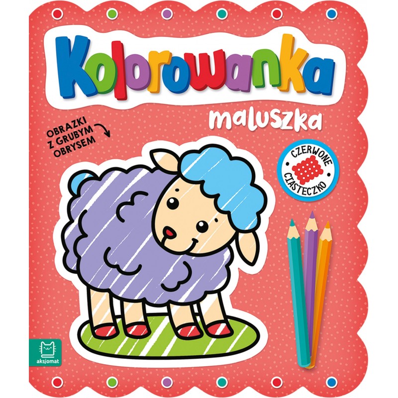 Kolorowanka maluszka obrazki z grubym obrysem czerwone ciasteczko