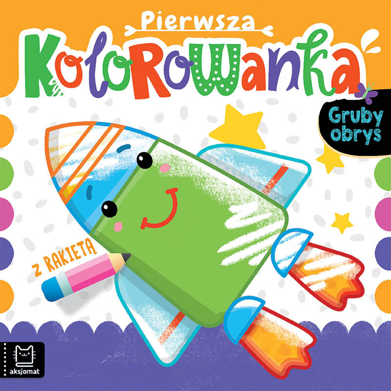 Gruby obrys Pierwsza kolorowanka z rakietą 37170