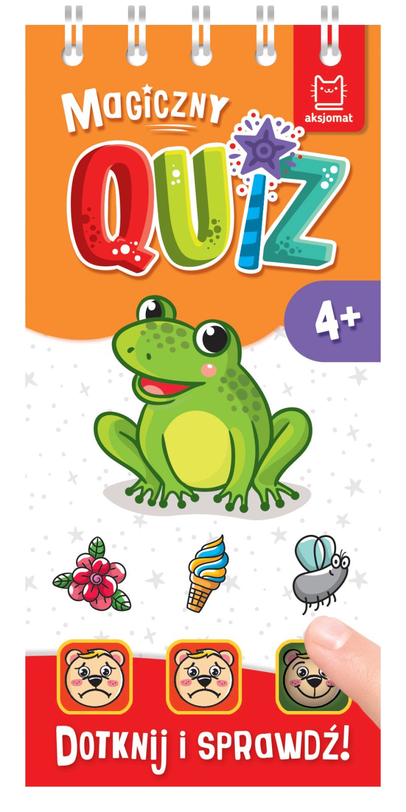 Aksjomat magiczny quiz z żabką dotknij i sprawdź 4