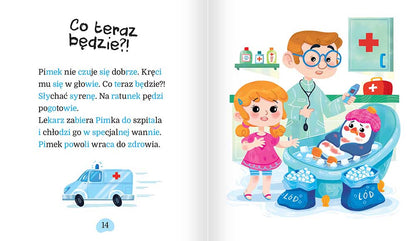 Uczę się czytać duże litery podział na sylaby wakacje pingwinka