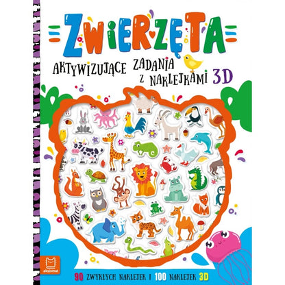 Zwierzęta Aktywizuj.zadania z naklejkami 3D 40348